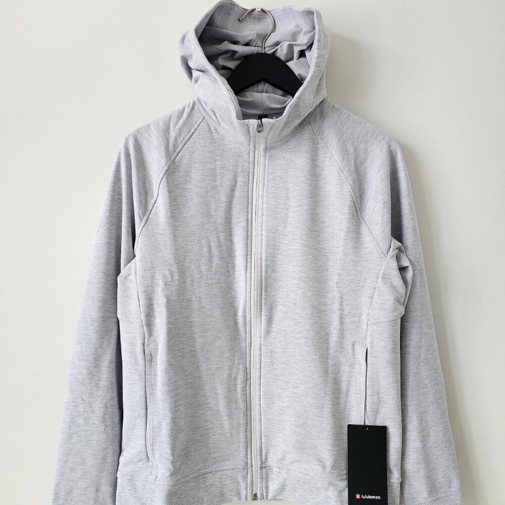 NWT LULULEMON HULS Light Gray Grey City Sweat Full Zip Hoodie Men's XXL